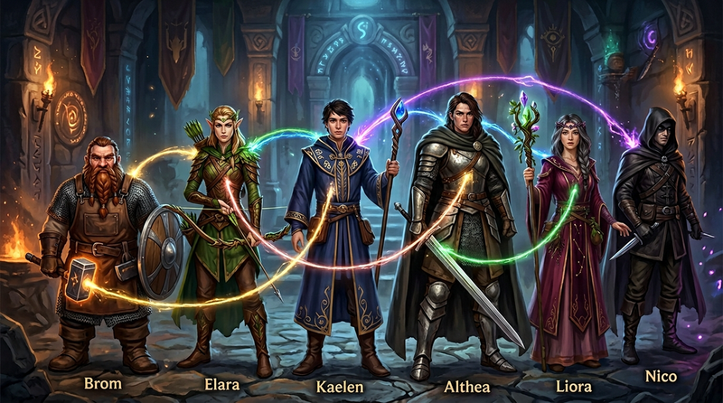 Character relationship diagram