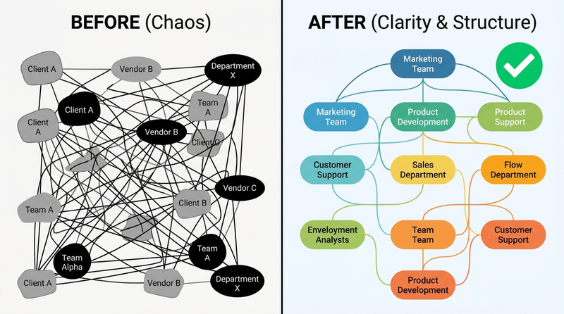 見やすい相関図のデザインテクニック